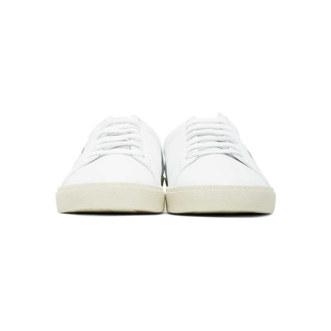 SAINT LAURENT SAINT LAURENT WHITE AND BLACK COURT CLASSIC SNEAKER