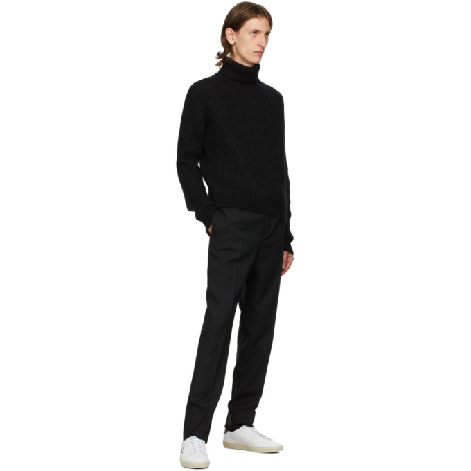 SAINT LAURENT SAINT LAURENT WHITE AND BLACK COURT CLASSIC SNEAKER