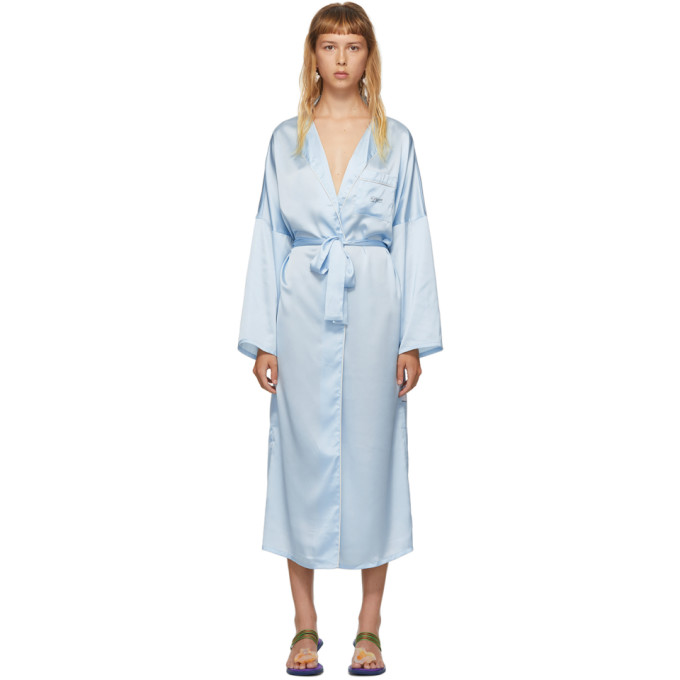 IM SORRY BY PETRA COLLINS IM SORRY BY PETRA COLLINS SSENSE EXCLUSIVE BLUE GRAPHIC MORNING GOWN