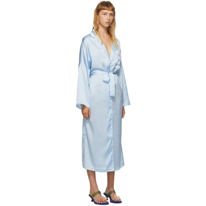 IM SORRY BY PETRA COLLINS IM SORRY BY PETRA COLLINS SSENSE EXCLUSIVE BLUE GRAPHIC MORNING GOWN
