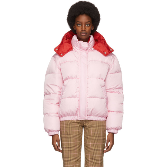 Click to view more detailed imagery on our partner's website Msgm Hooded Down Jacket In 12 Pink