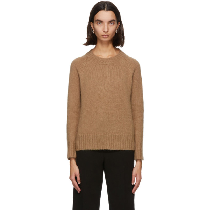 MAX MARA BEIGE KNIT CASHMERE & MOHAIR CAIO SWEATER