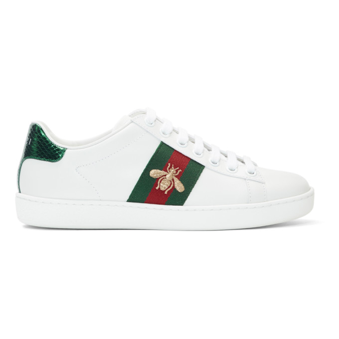 Gucci Ace Watersnake-trimmed 