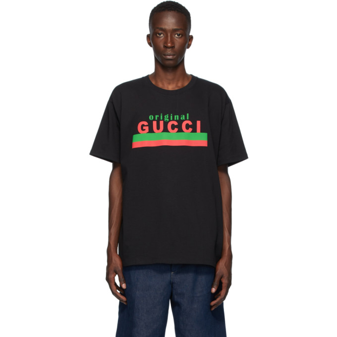 Gucci Men's Over Cotton Jersey T-shirt In 1082 Blkmul | ModeSens