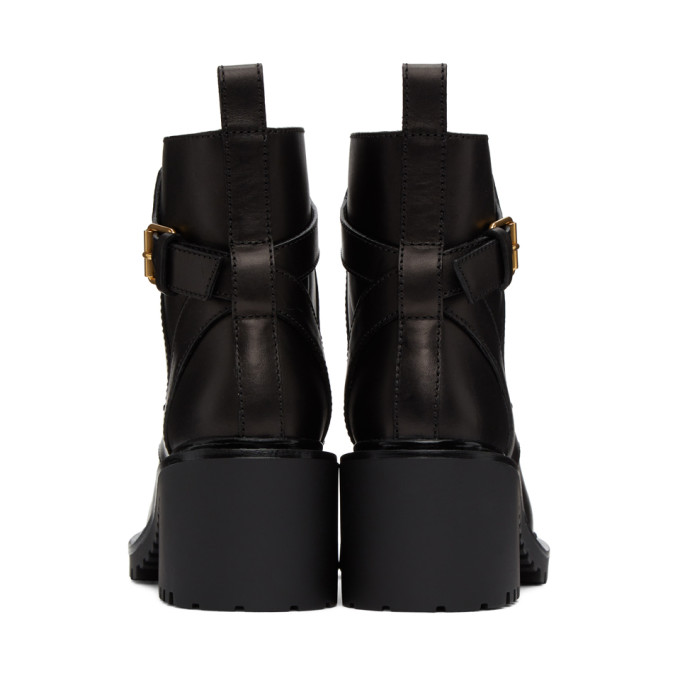 VALENTINO VALENTINO BLACK VALENTINO GARAVANI VLOGO COMBAT BOOTS