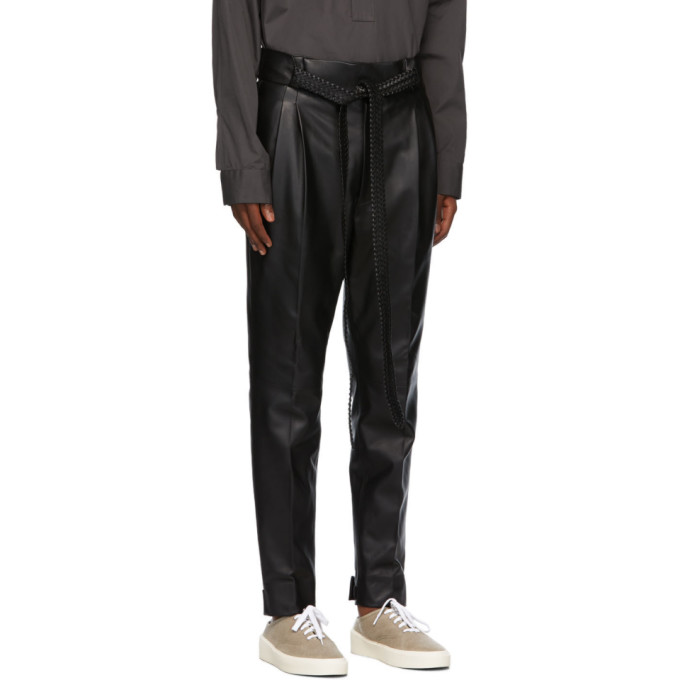 ERMENEGILDO ZEGNA X FEAR OF GOD FEAR OF GOD ERMENEGILDO ZEGNA BLACK SINGLE PLEAT PANTS