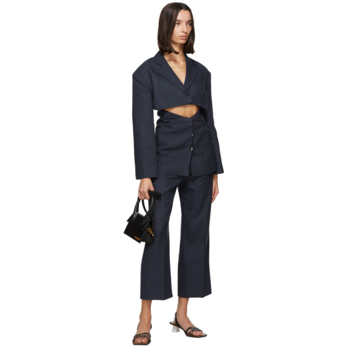 JACQUEMUS JACQUEMUS NAVY LE PANTALON SANTON TROUSERS
