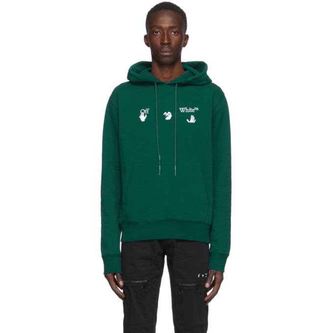 off white green hoodie