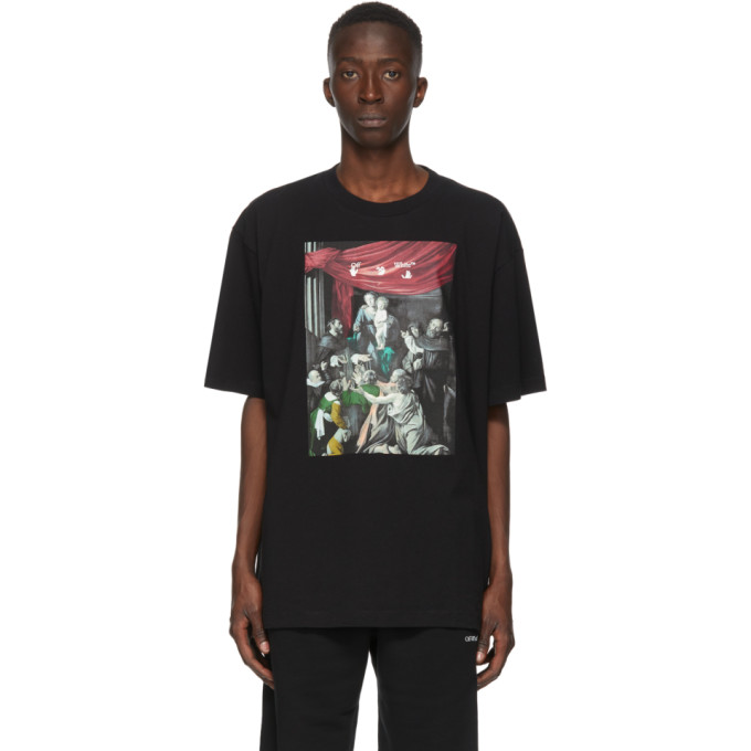 Click to view more detailed imagery on our partner's website Off-white T-shirt Caravaggio Painting In Cotone In Black