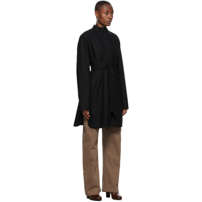 LEMAIRE BLACK WOOL LIQUETTE JACKET