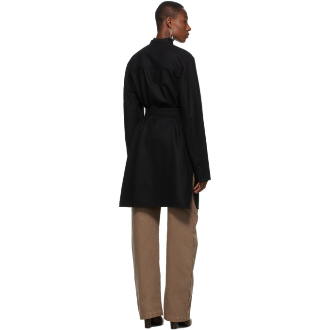 LEMAIRE BLACK WOOL LIQUETTE JACKET