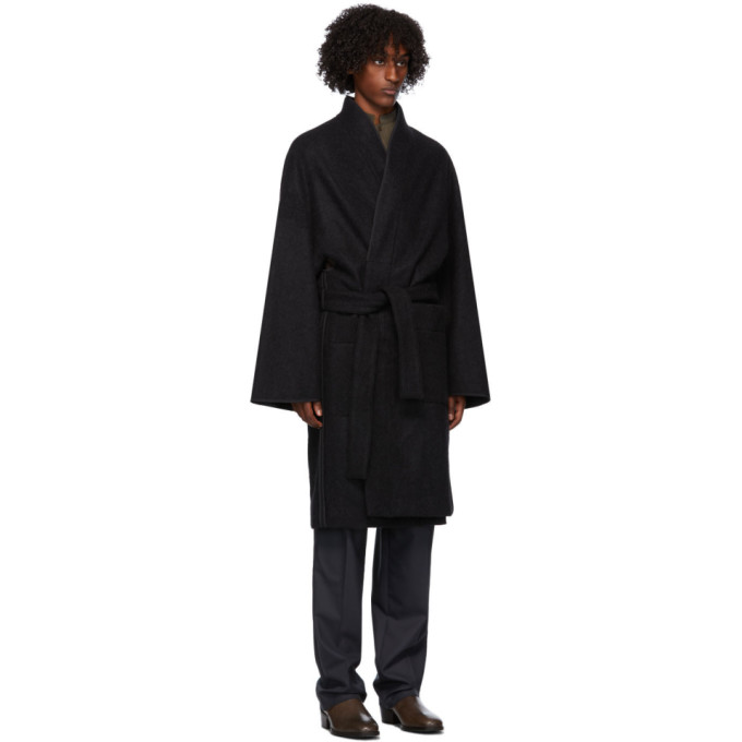 LEMAIRE LEMAIRE BLACK KIMONO COAT