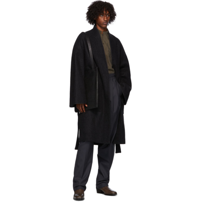 LEMAIRE LEMAIRE BLACK KIMONO COAT