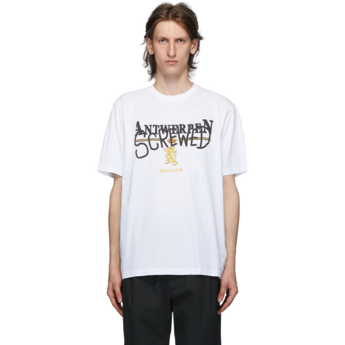 Vetements White Antwerpen Screwed T Shirt Modesens