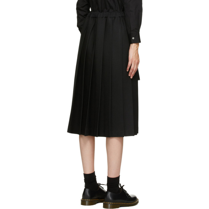 COMME DES GARÇONS COMME DES GARÇONS BLACK PLEATED SHORT FRONT SKIRT