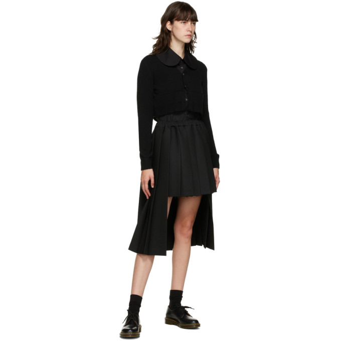 COMME DES GARÇONS COMME DES GARÇONS BLACK PLEATED SHORT FRONT SKIRT