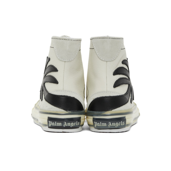PALM ANGELS White Palm Vulcanized High Top Sneakers