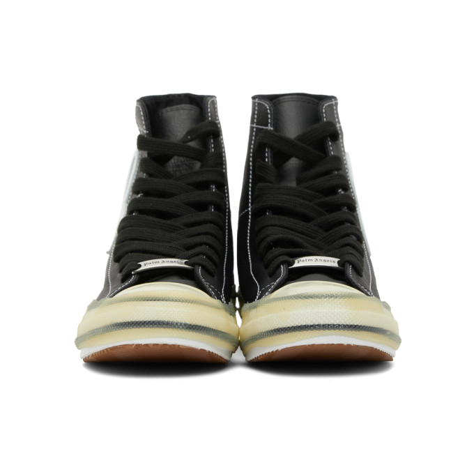 PALM ANGELS PALM ANGELS BLACK PALM VULCANIZED HIGH TOP SNEAKERS