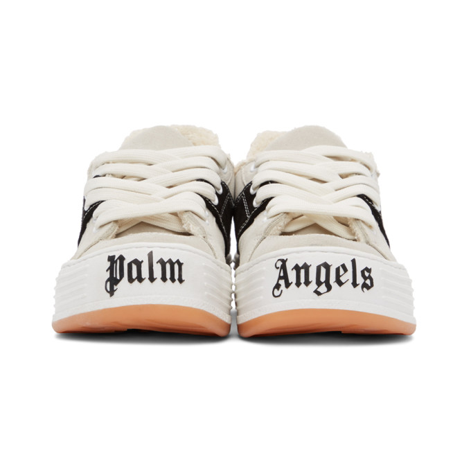 PALM ANGELS PALM ANGELS OFF-WHITE SUEDE SNOW LOW TOP SNEAKERS