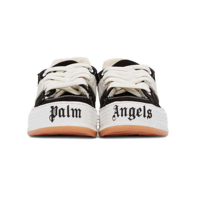PALM ANGELS PALM ANGELS BLACK SUEDE SNOW LOW TOP SNEAKERS