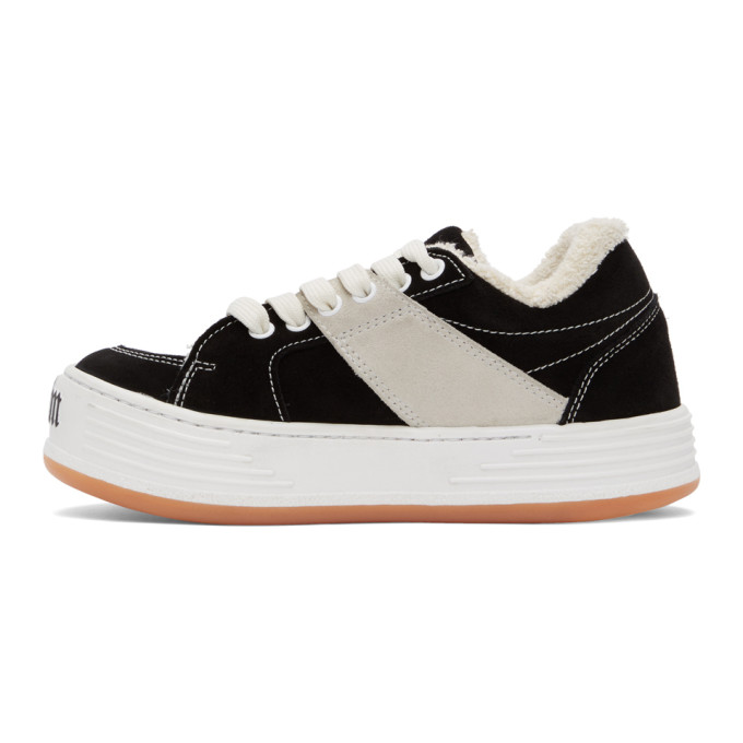 PALM ANGELS PALM ANGELS BLACK SUEDE SNOW LOW TOP SNEAKERS