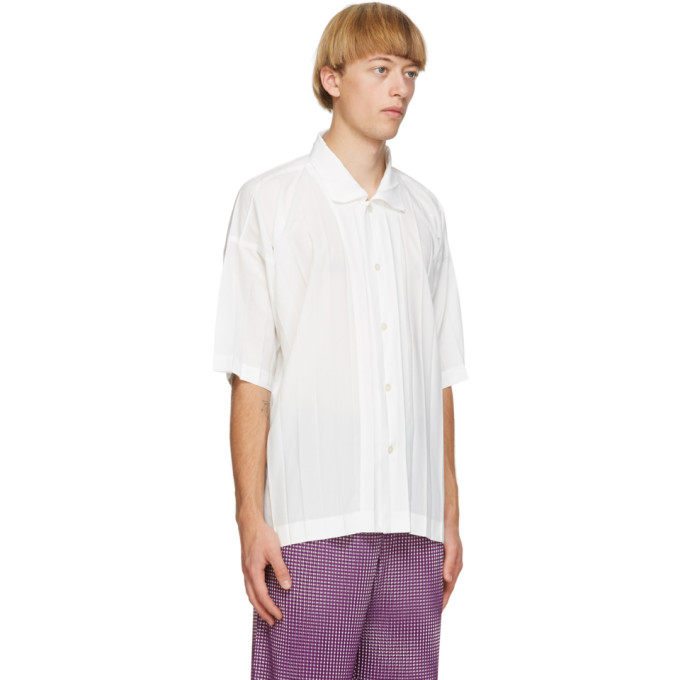 ISSEY MIYAKE WHITE EDGE SHORT SLEEVE SHIRT