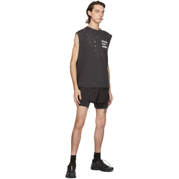 SATISFY SATISFY BLACK SHORT DISTANCE 8 INCHES SHORTS