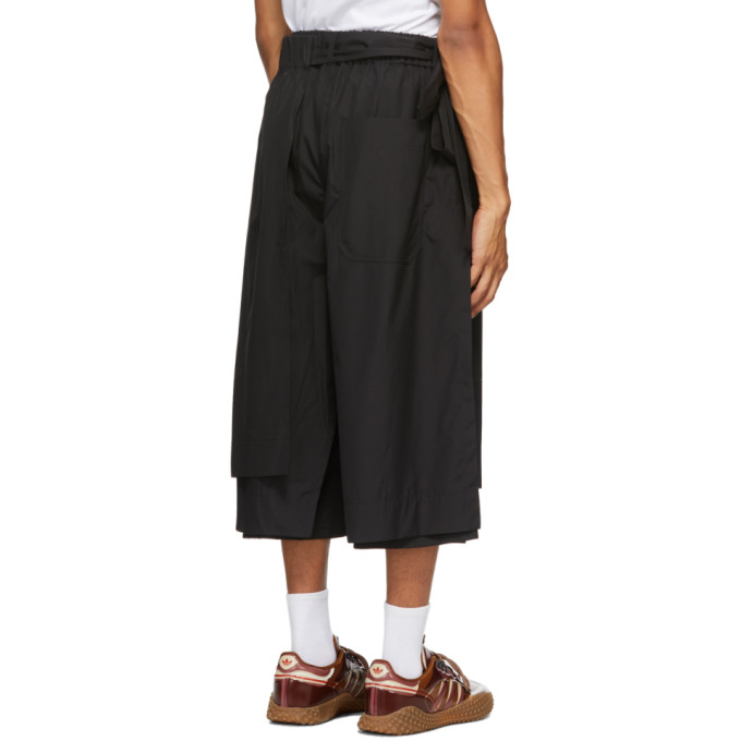 Shop Craig Green Black Layered Track Shorts