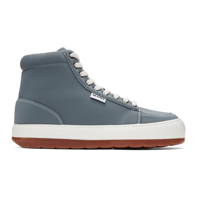Click to view more detailed imagery on our partner's website Sunnei High Top Sneakers In Grey Neo