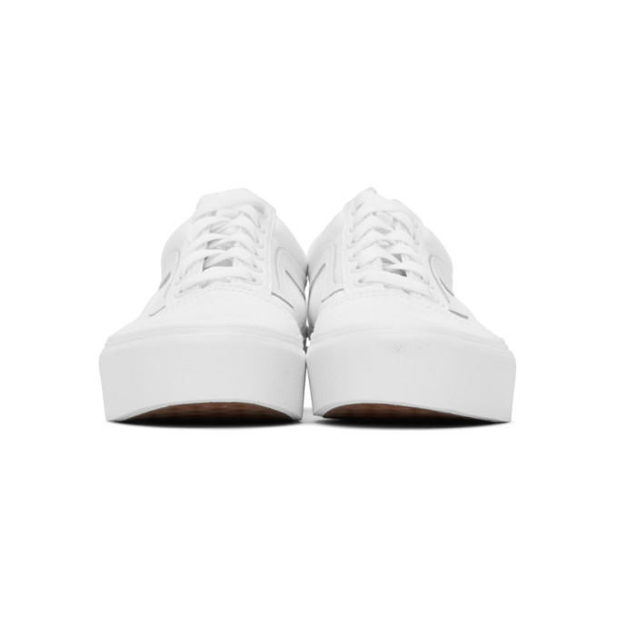 VANS VANS WHITE OLD SKOOL PLATFORM SNEAKERS