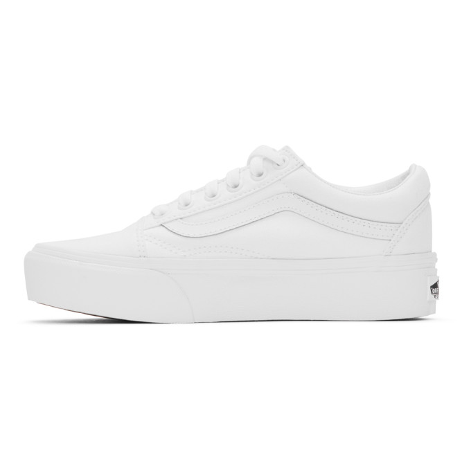 VANS VANS WHITE OLD SKOOL PLATFORM SNEAKERS