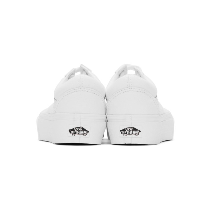 VANS VANS WHITE OLD SKOOL PLATFORM SNEAKERS