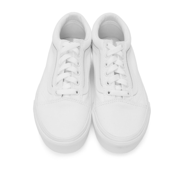 VANS VANS WHITE OLD SKOOL PLATFORM SNEAKERS