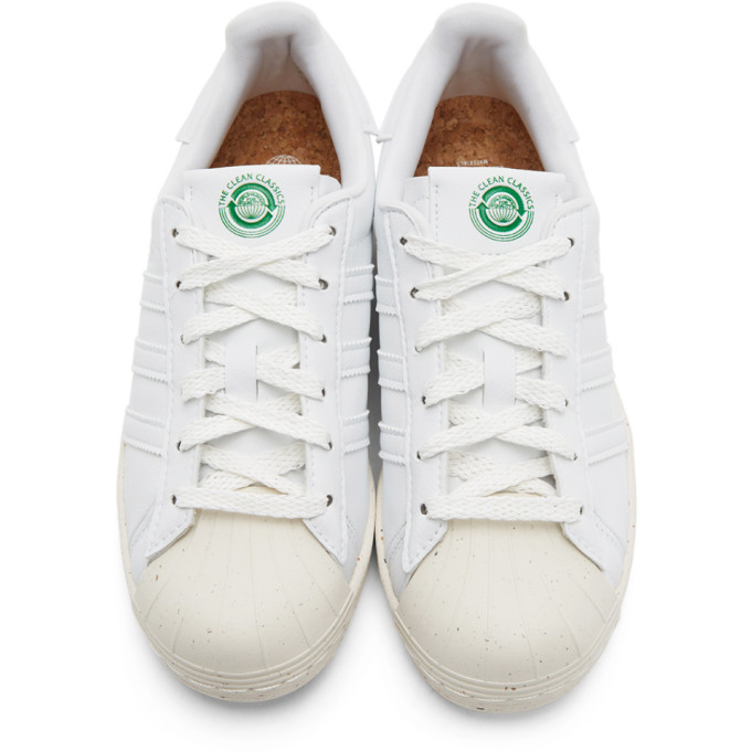 ADIDAS ORIGINALS ADIDAS ORIGINALS WHITE CLEAN CLASSICS SUPERSTAR SNEAKERS