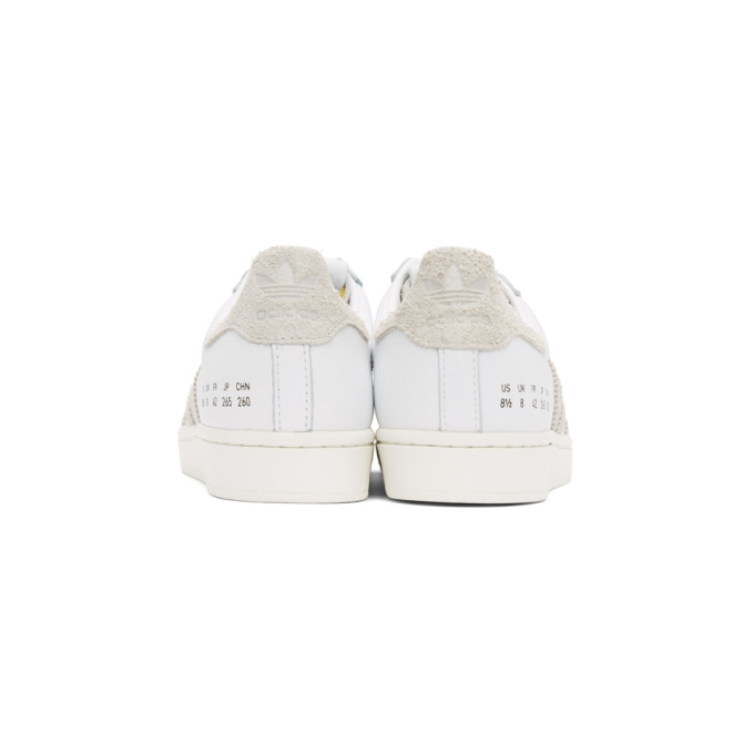 ADIDAS ORIGINALS ADIDAS ORIGINALS WHITE AND GREY SUPERSTAR SNEAKERS