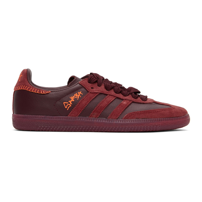 ADIDAS ORIGINALS ADIDAS ORIGINALS BURGUNDY JONAH HILL EDITION SAMBA SNEAKERS