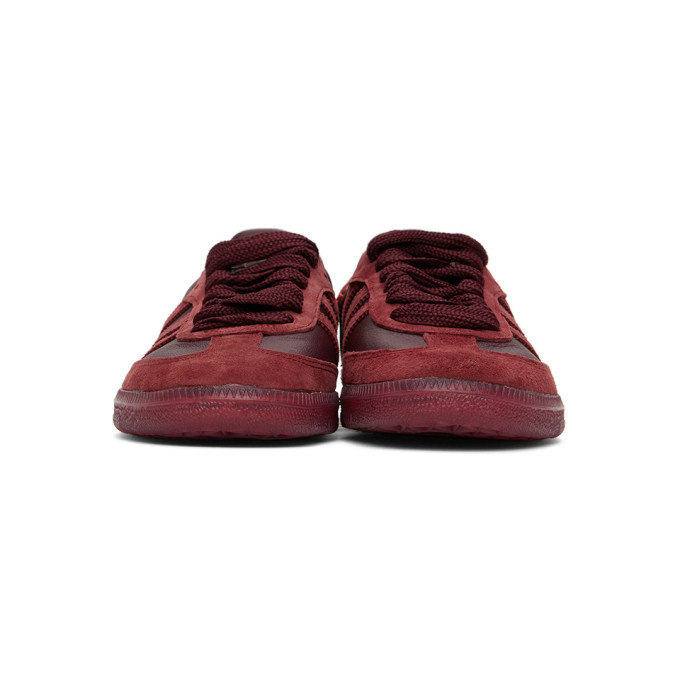 ADIDAS ORIGINALS ADIDAS ORIGINALS BURGUNDY JONAH HILL EDITION SAMBA SNEAKERS