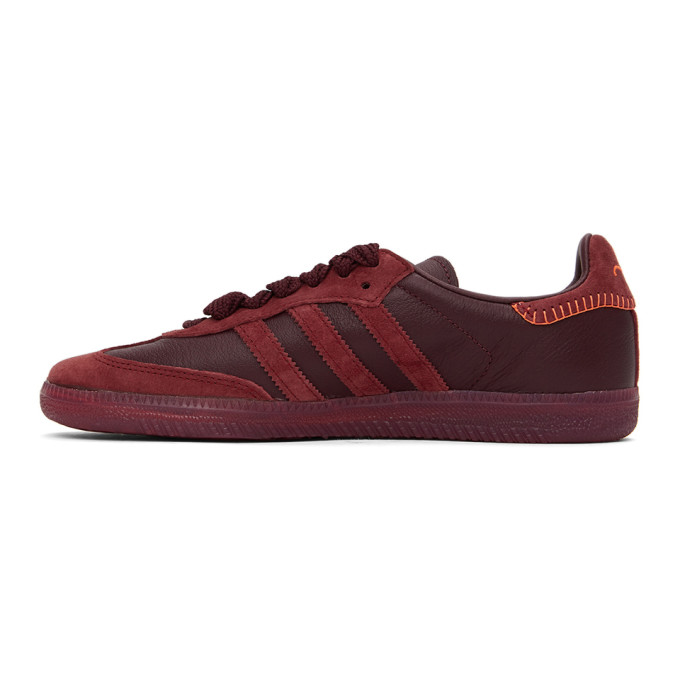 ADIDAS ORIGINALS ADIDAS ORIGINALS BURGUNDY JONAH HILL EDITION SAMBA SNEAKERS