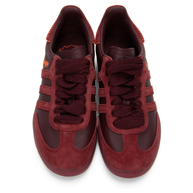 ADIDAS ORIGINALS ADIDAS ORIGINALS BURGUNDY JONAH HILL EDITION SAMBA SNEAKERS