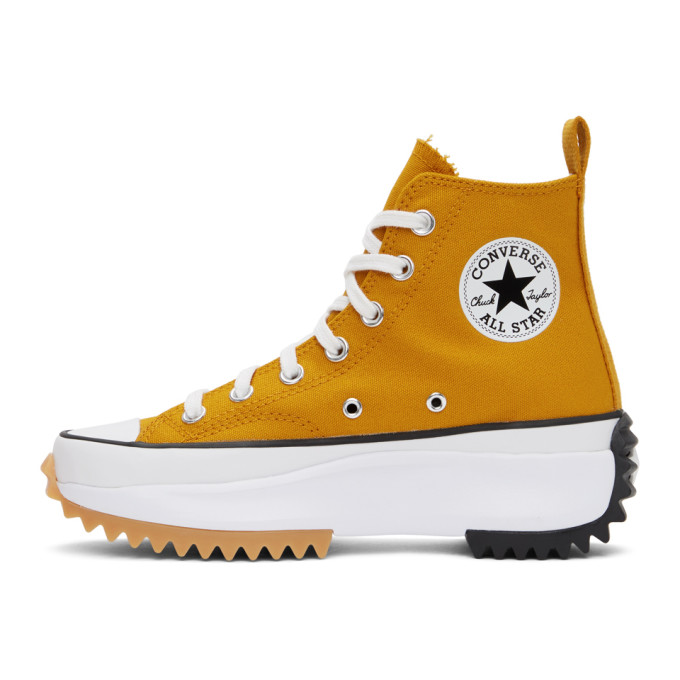 CONVERSE ORANGE RUN STAR HIKE HIGH-TOP SNEAKERS