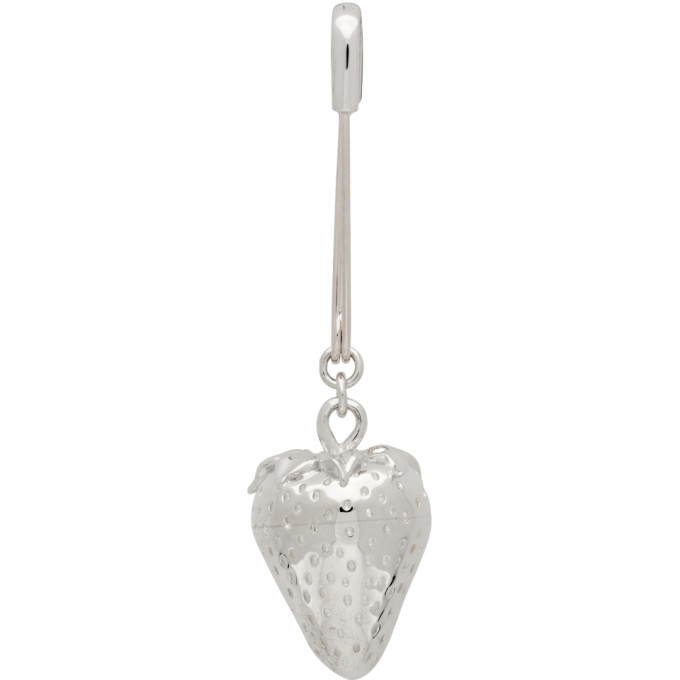 AMBUSH AMBUSH SILVER STRAWBERRY CHARM EARRING