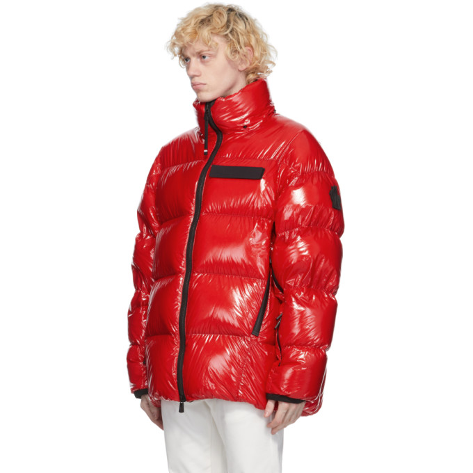 MONCLER RED DOWN VERRAND PUFFER JACKET