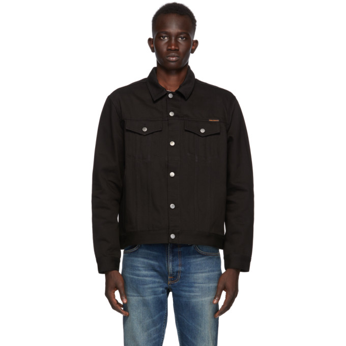 nudie black denim jacket