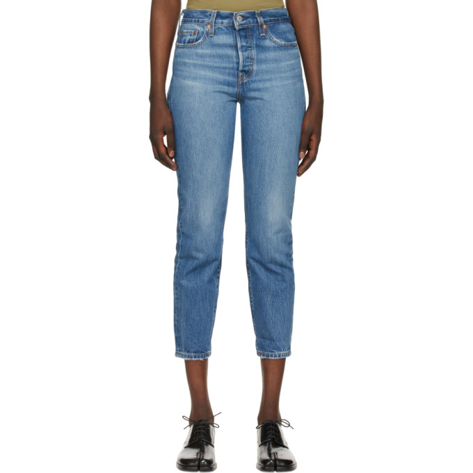 Shop Levi's Blue Wedgie Icon Jeans In Athens Shut