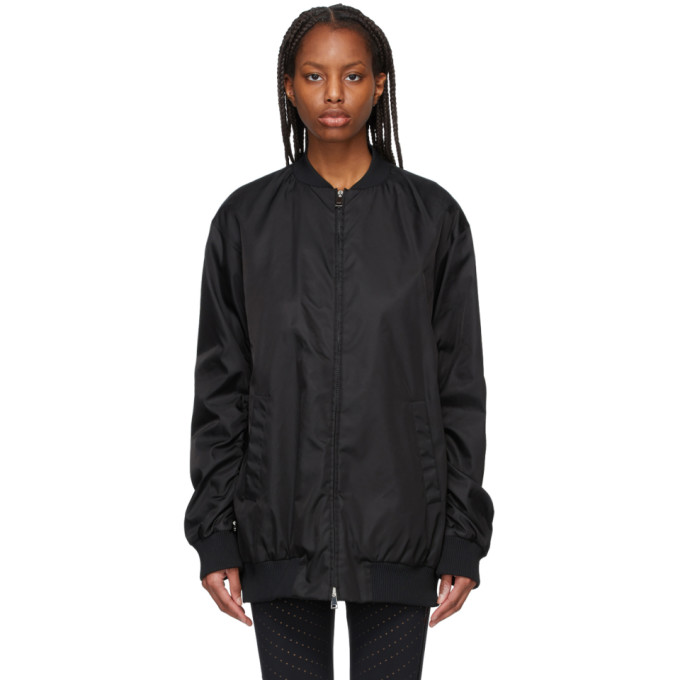 MONCLER BLACK LONG ALDEBARAN BOMBER COAT