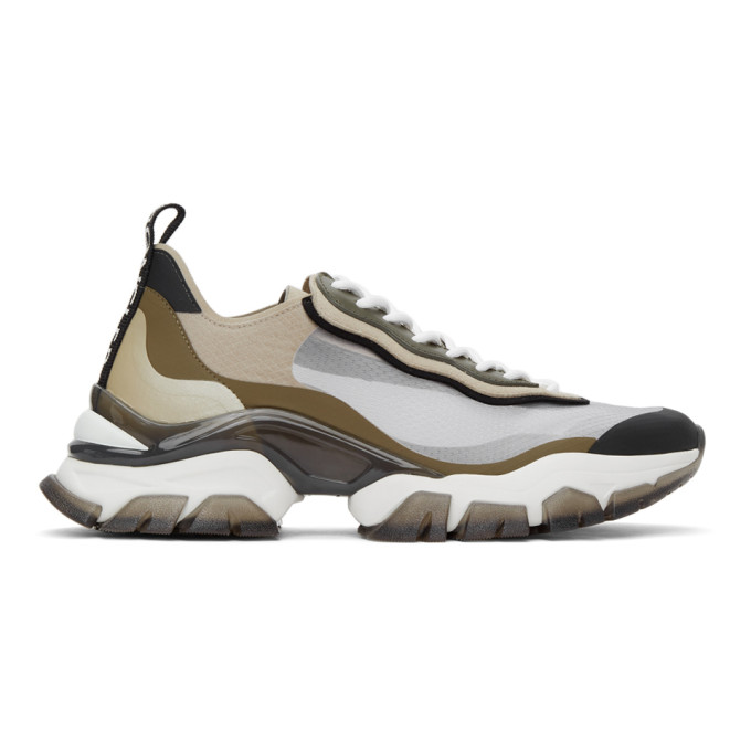 MONCLER BEIGE & KHAKI LEAVE NO TRACE LIGHT SNEAKERS