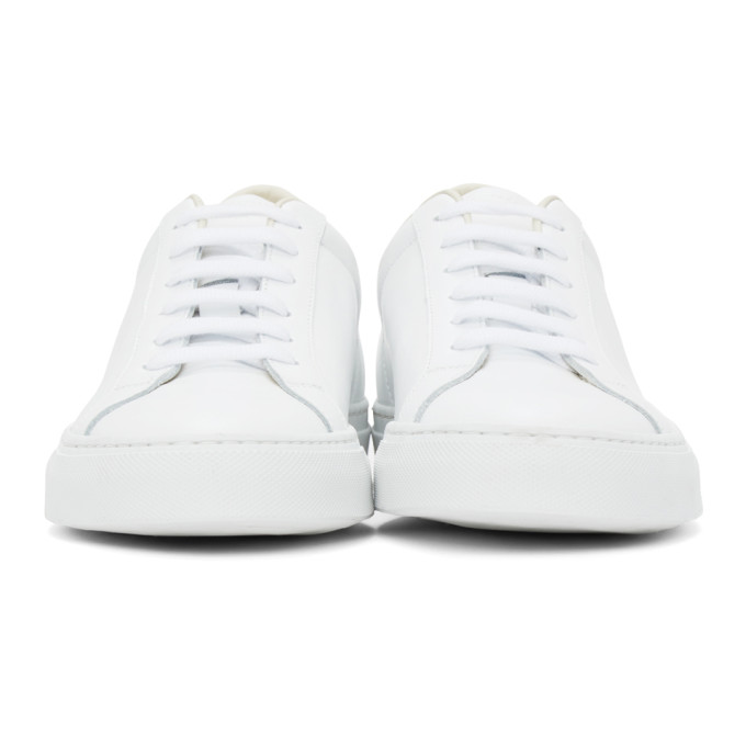 Common Projects White Retro Low Sneakers In White/black | ModeSens