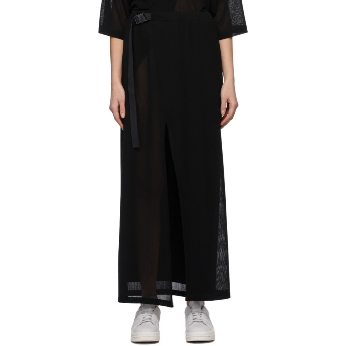 Y-3 黑色 Airy Gauze 半身裙 In Black