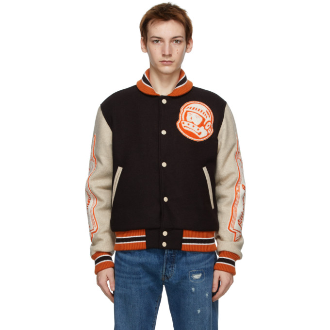 Click to view more detailed imagery on our partner's website Billionaire Boys Club Astro Appliquéd Embroidered Felt Bomber Jacket In Brown
