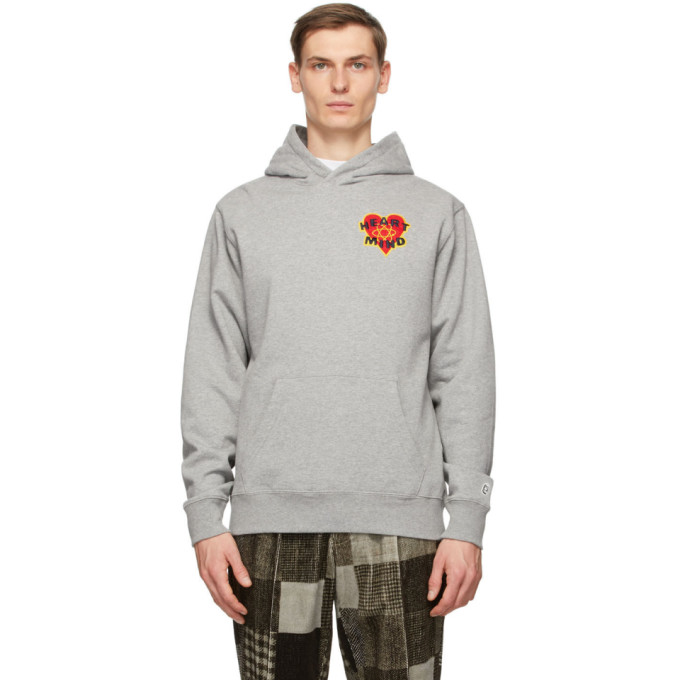 BILLIONAIRE BOYS CLUB BILLIONAIRE BOYS CLUB GREY HEART AND MIND HOODIE